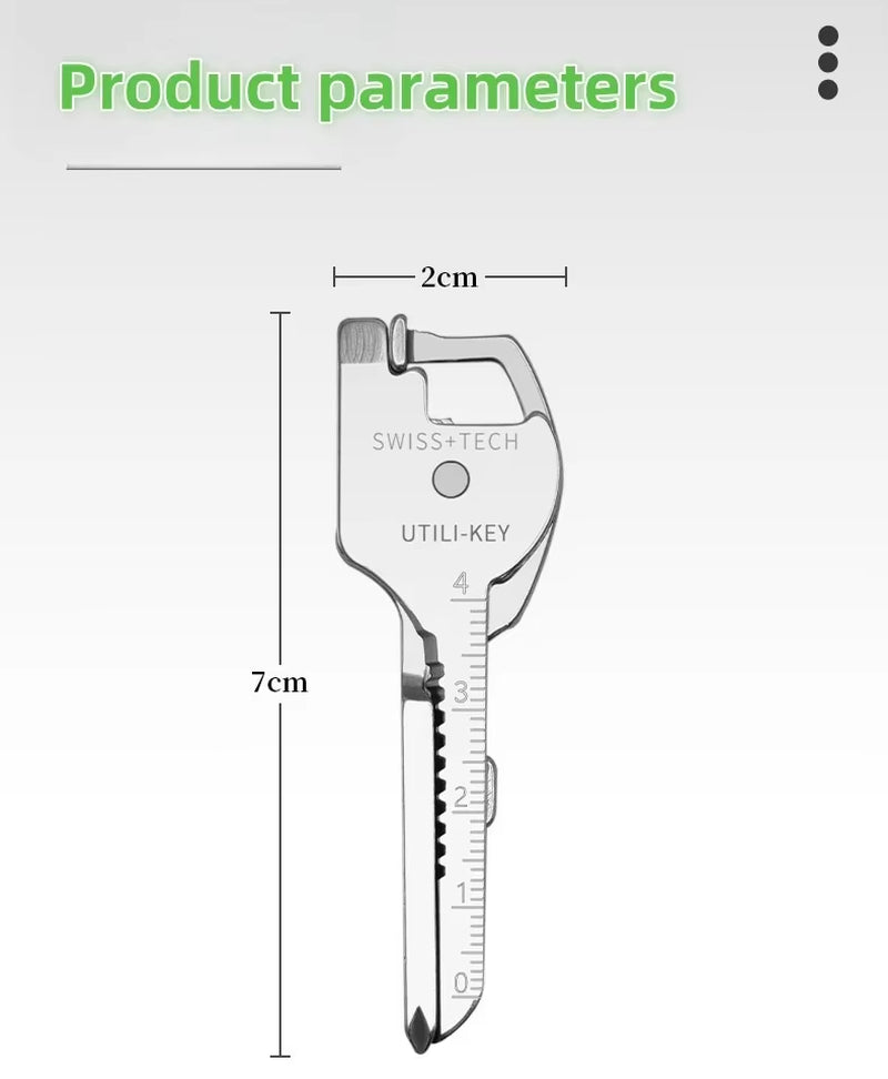 Multi Function Folding Tool Keychain Opener Screwdriver EDC 6 in 1 Utility Outdoor Survival Rescue Pocket Plier Keyring
