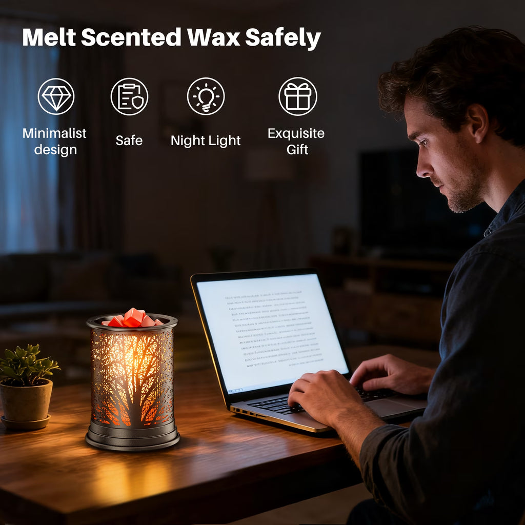 UNTIMATY Metal Wax Warmer, Electric Wax Melt Warmer for Scented Wax Fragrance Candle Oil Burner Melting Night Light for Gift Home Office Bedroom