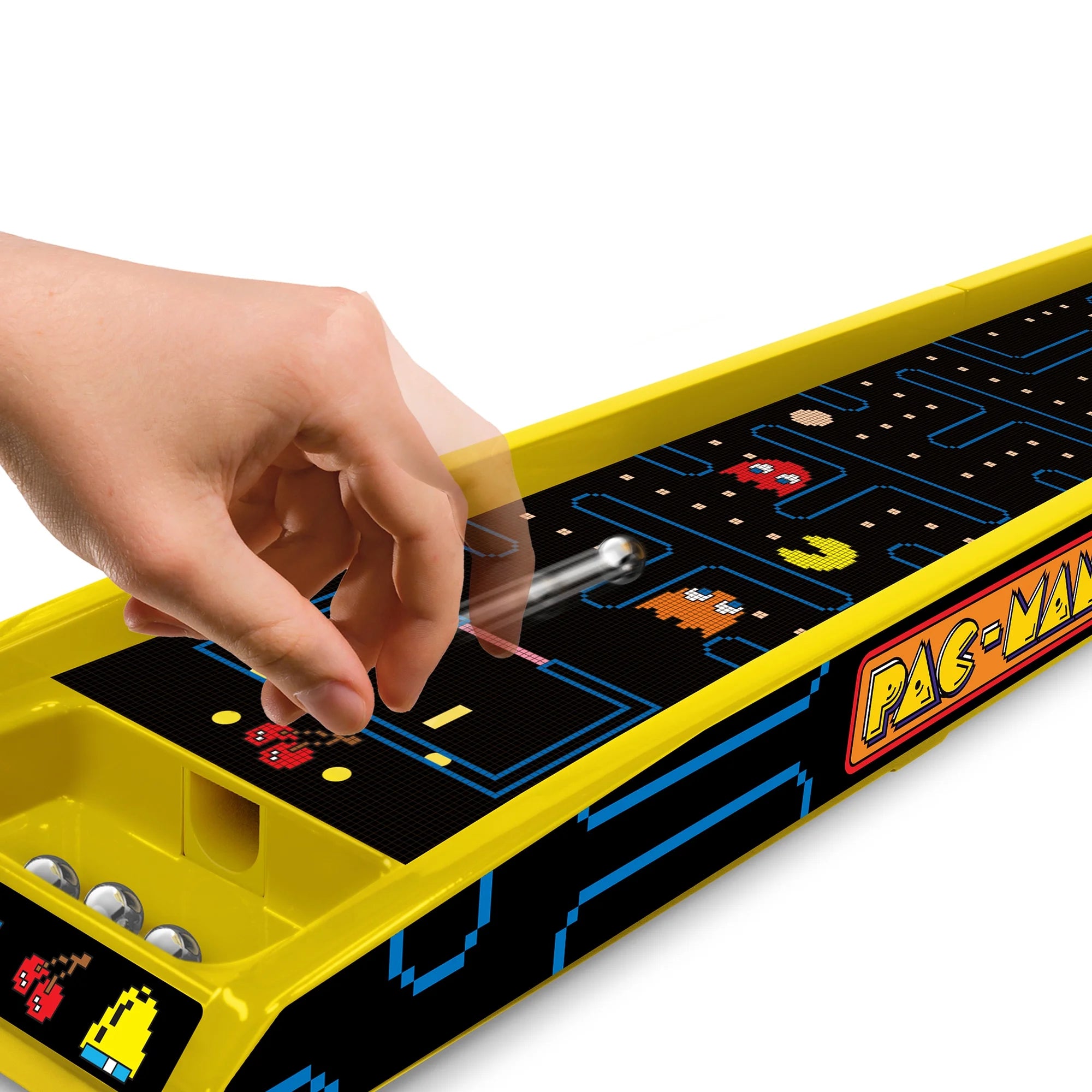 Pac-Man: Arcade Alley-Ball - Premium Series, 3 Foot Track, Lights & Sounds Tabletop Game, LED Scoreboard, Licensed, Adults & Kids 6+, 1-2 Players