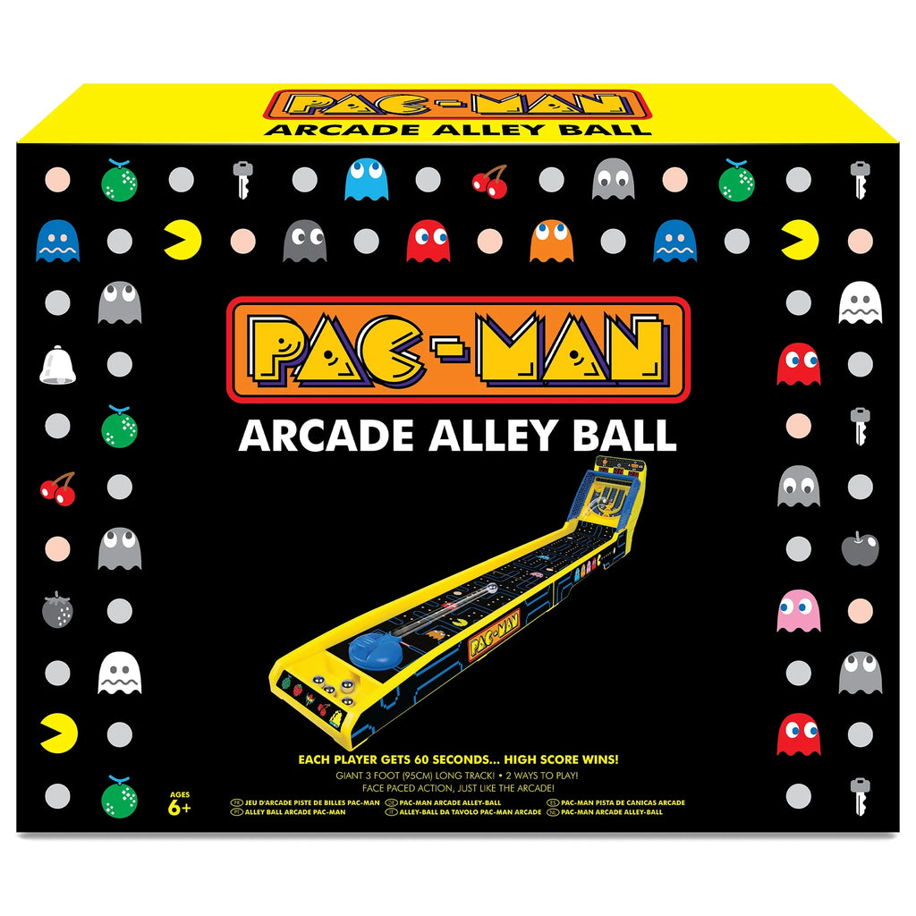 Pac-Man: Arcade Alley-Ball - Premium Series, 3 Foot Track, Lights & Sounds Tabletop Game, LED Scoreboard, Licensed, Adults & Kids 6+, 1-2 Players