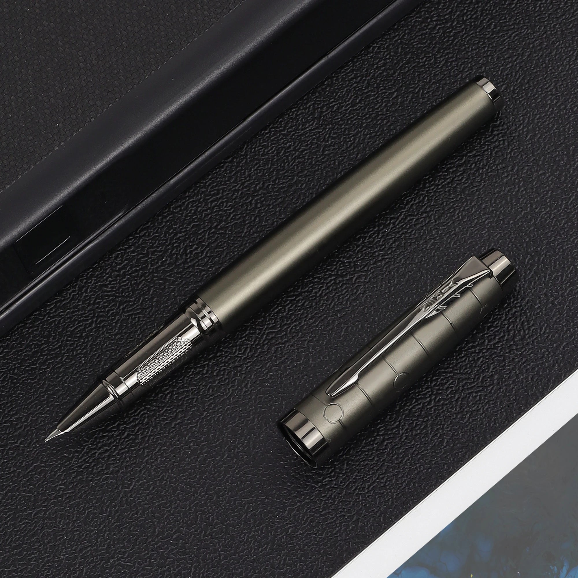 1 PC Fountain Pen, Stylish and Sturdy,Mechanical Feel,Metallic Touch,Luxury Pen,Professional Gunmetal Metal Pen,Gifting