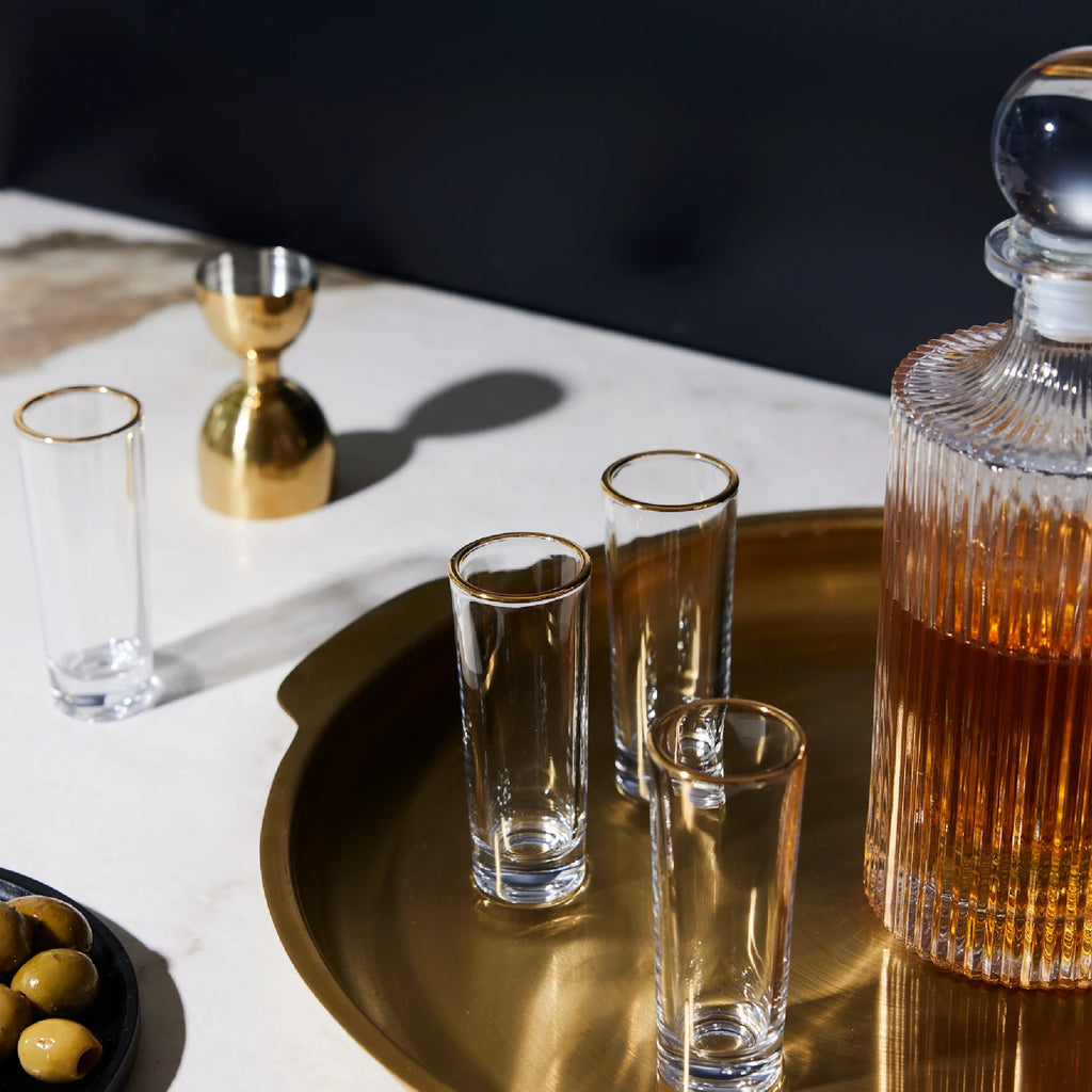 27 Fl Oz Whiskey Decanter & 10Oz Cocktail Glasses, Set of 5