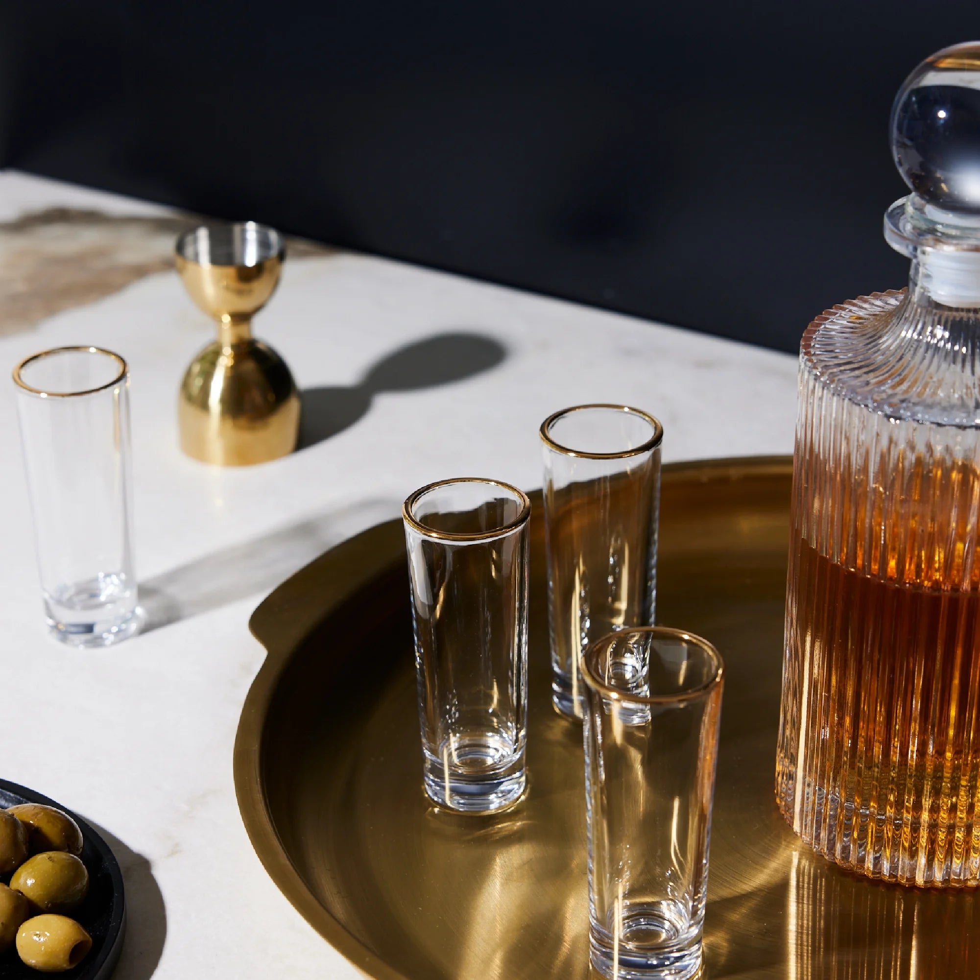 27 Fl Oz Whiskey Decanter & 10Oz Cocktail Glasses, Set of 5