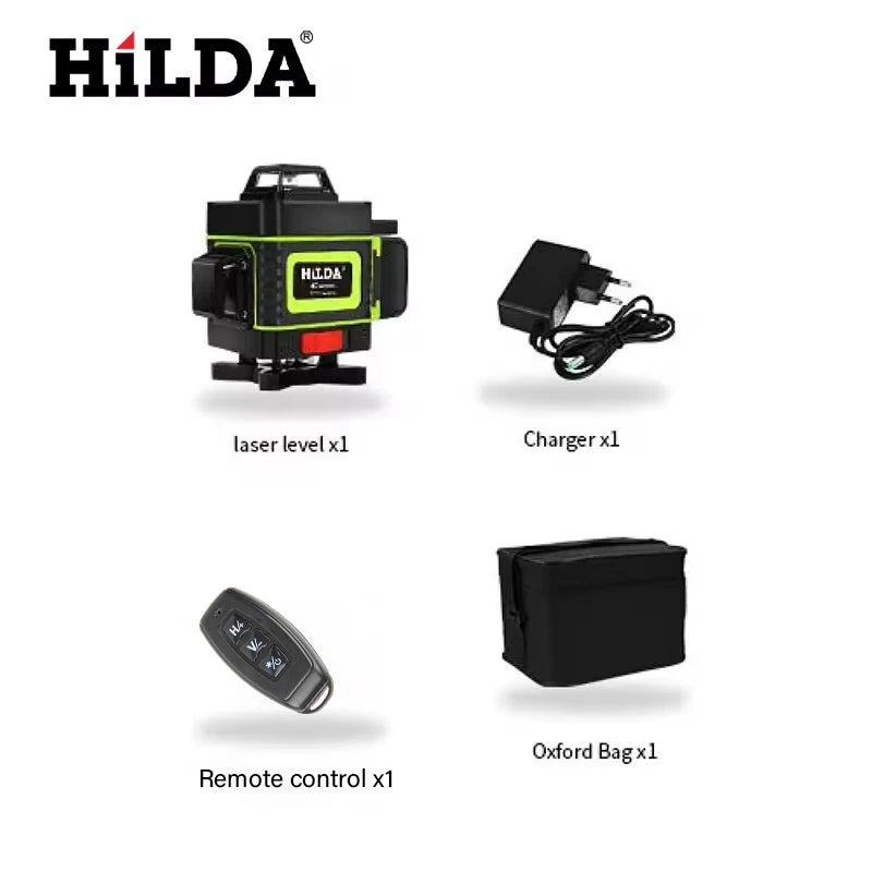 3D/4D Laser Level 12/16 Lines Level Self-Leveling 360 Horizontal and Vertical Cross Super Powerful Green Laser Level