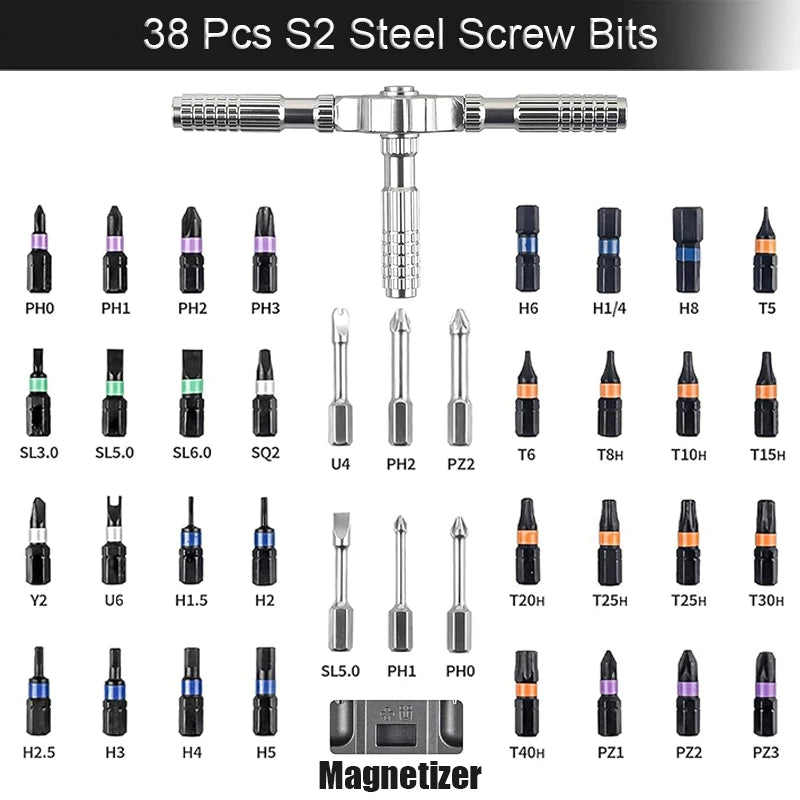 Ratchet Screwdriver Set Assembled Ratchet Handle Multifunctional Hand Tools Work DIY Tools Kit PC Furniture Bicycle Repair Tools