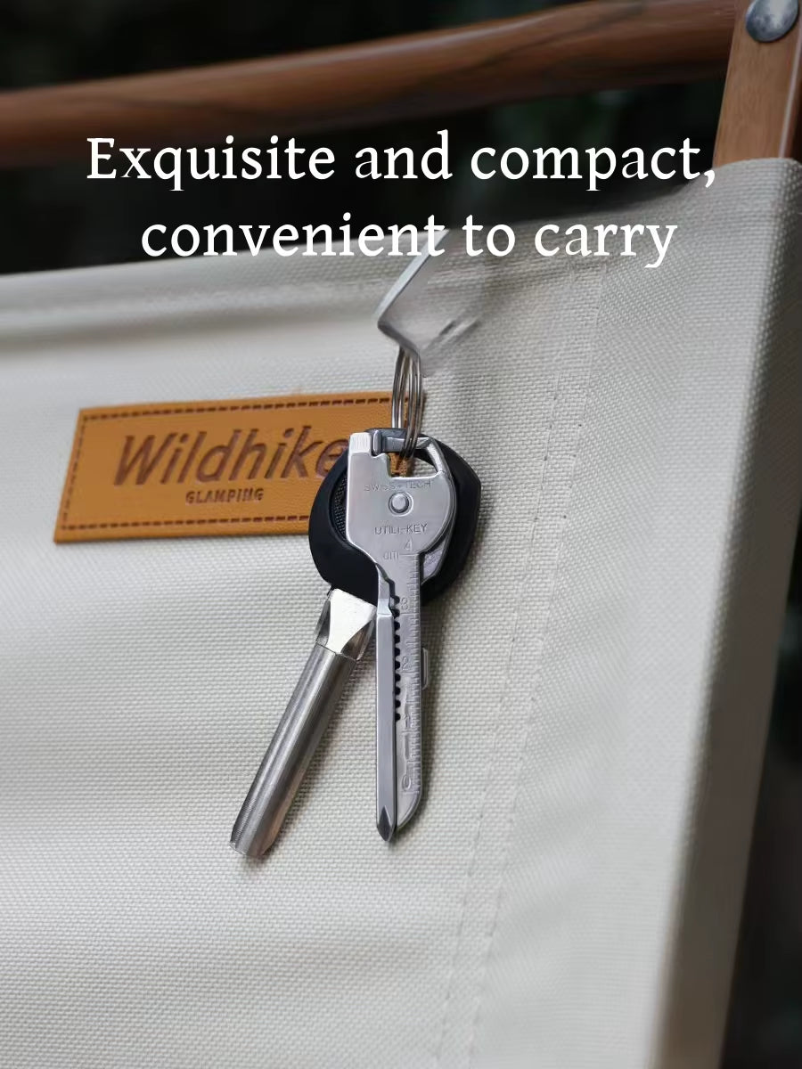 Multi Function Folding Tool Keychain Opener Screwdriver EDC 6 in 1 Utility Outdoor Survival Rescue Pocket Plier Keyring