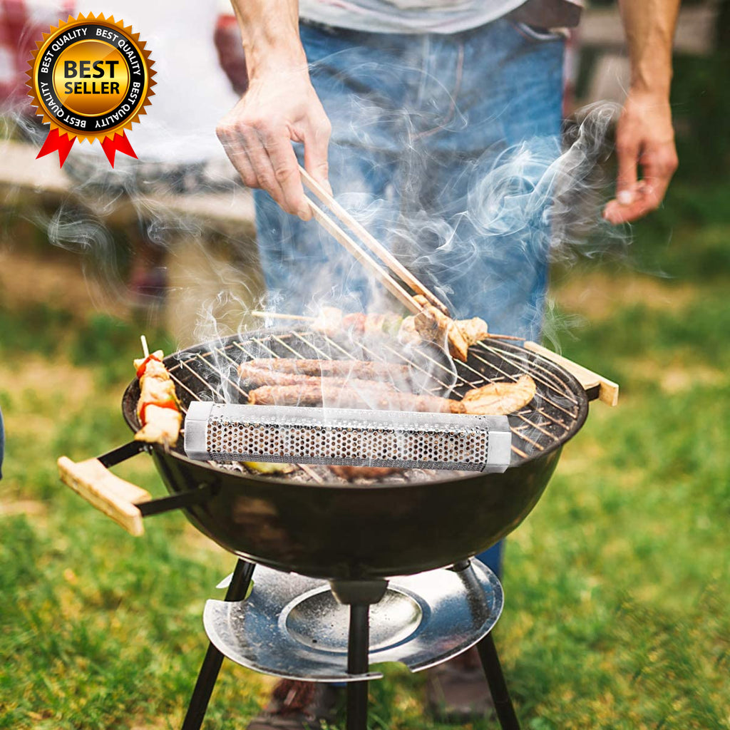 Pellet Smoker Tube 2 Pack 12'' Stainless Steel BBQ Wood Pellet Tube Smoker