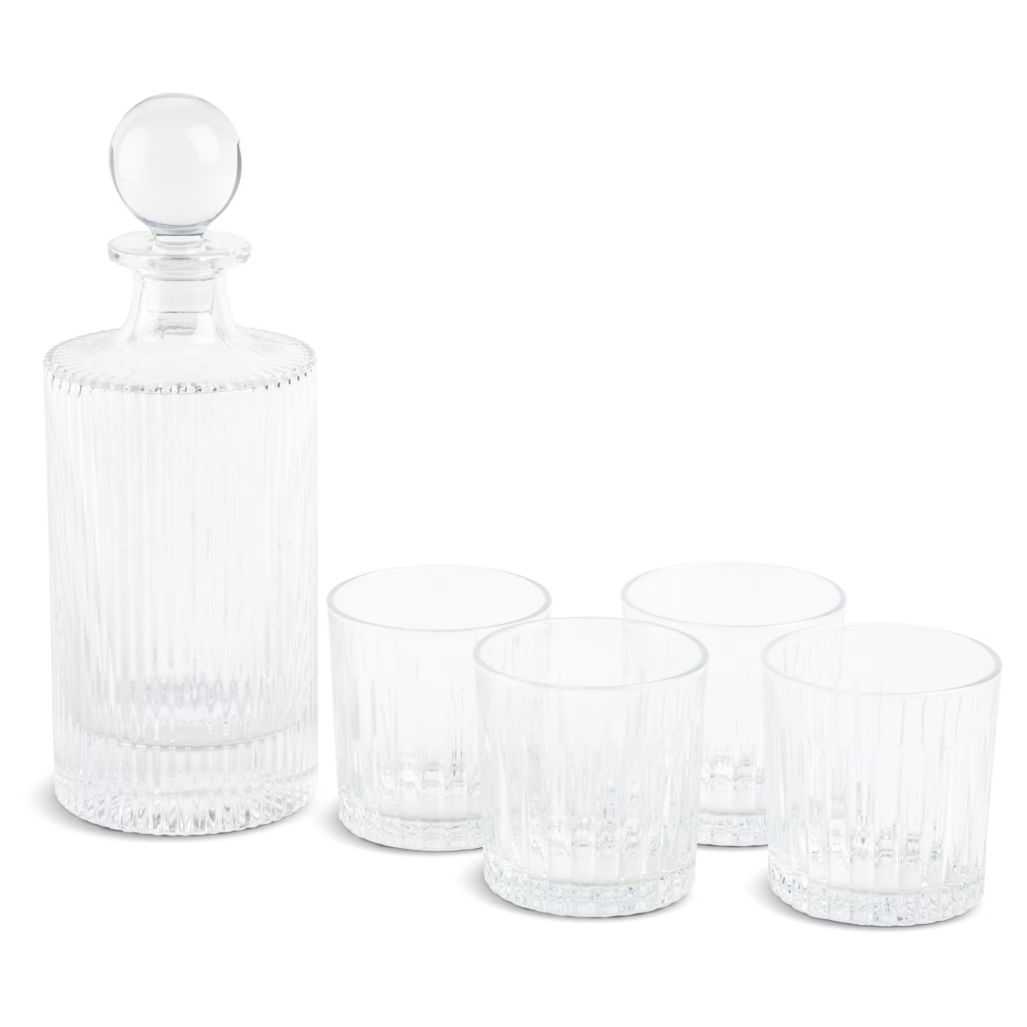 27 Fl Oz Whiskey Decanter & 10Oz Cocktail Glasses, Set of 5
