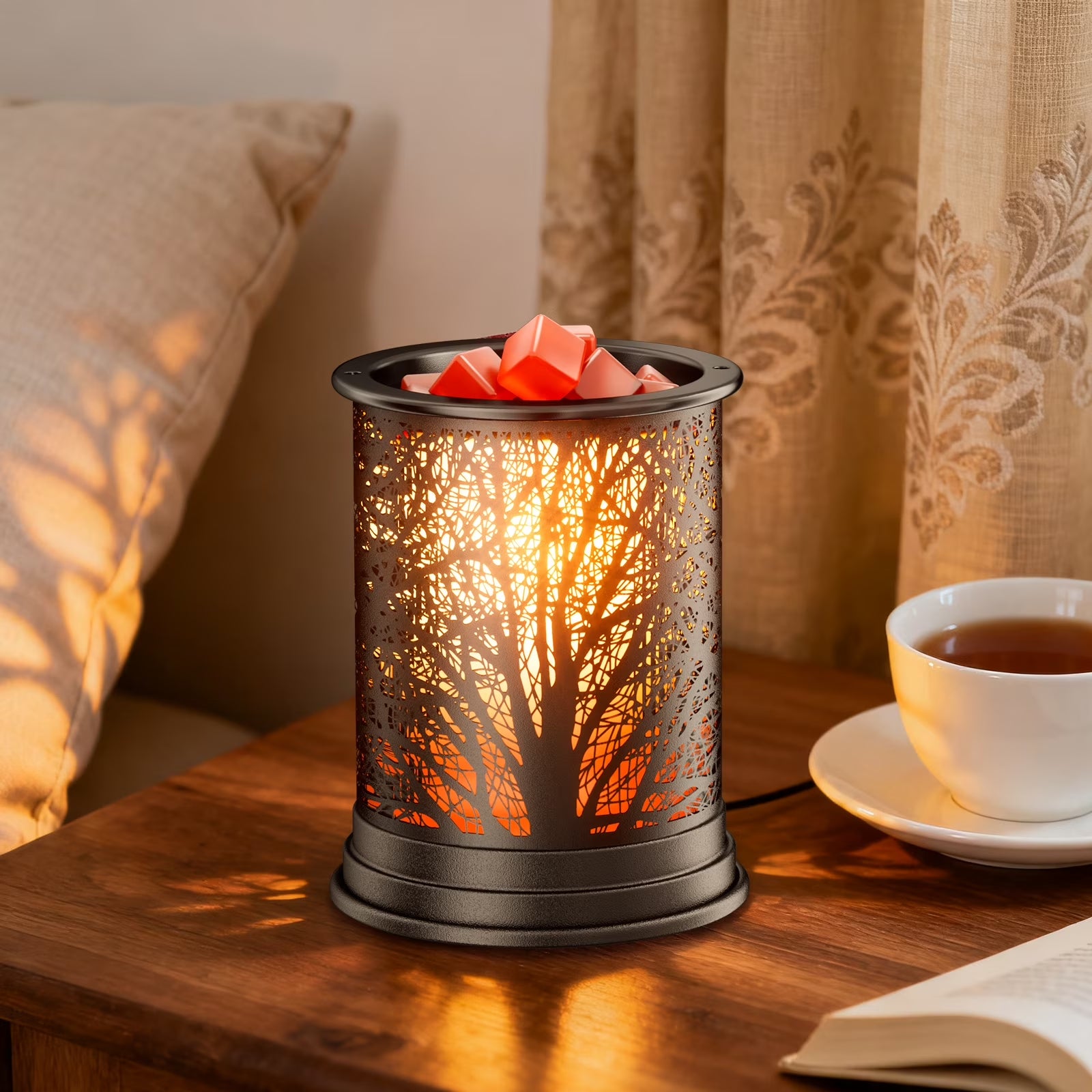 UNTIMATY Metal Wax Warmer, Electric Wax Melt Warmer for Scented Wax Fragrance Candle Oil Burner Melting Night Light for Gift Home Office Bedroom